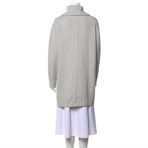 DOROTHEE SCHUMACHER Virgin Wool and Cashmere Cowl Neck Long Sweater - Picture 4 of 13